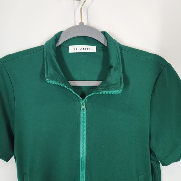 RIVIR One Time Short‎ Sleeve Flare Leg Pants Set - Forest Green Size Small - Picture 5 of 16